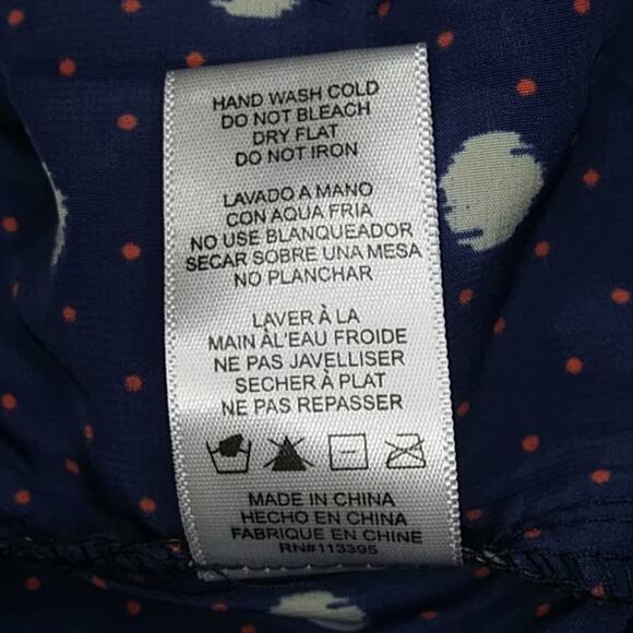 Navy Polka Dot Skort Oversized Pockets Elastic Waistband by Aryn K Size XS - Picture 12 of 15